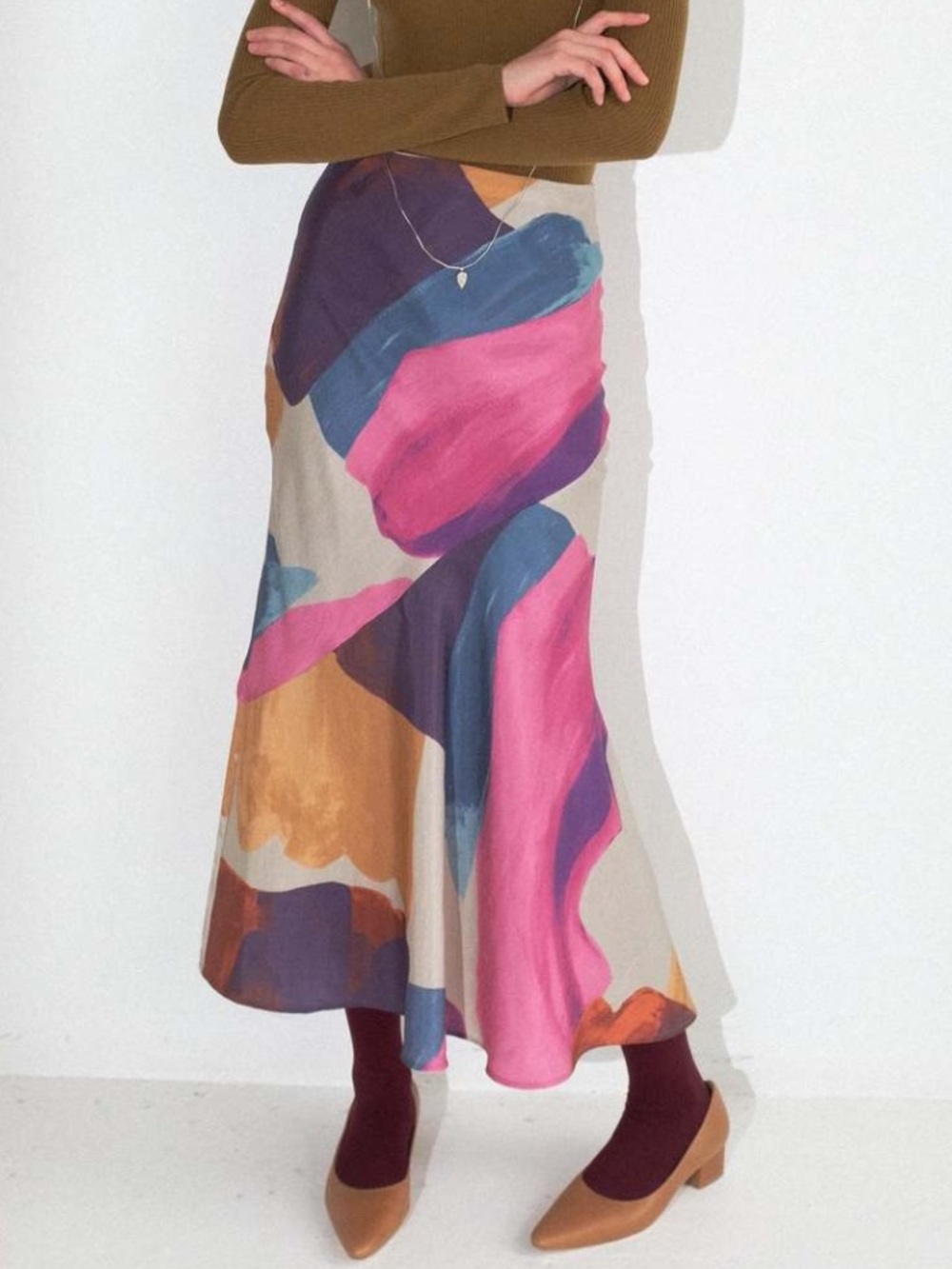 < Untitled In Motion Lelaki Midi Skirt In Vienta Size Medium >